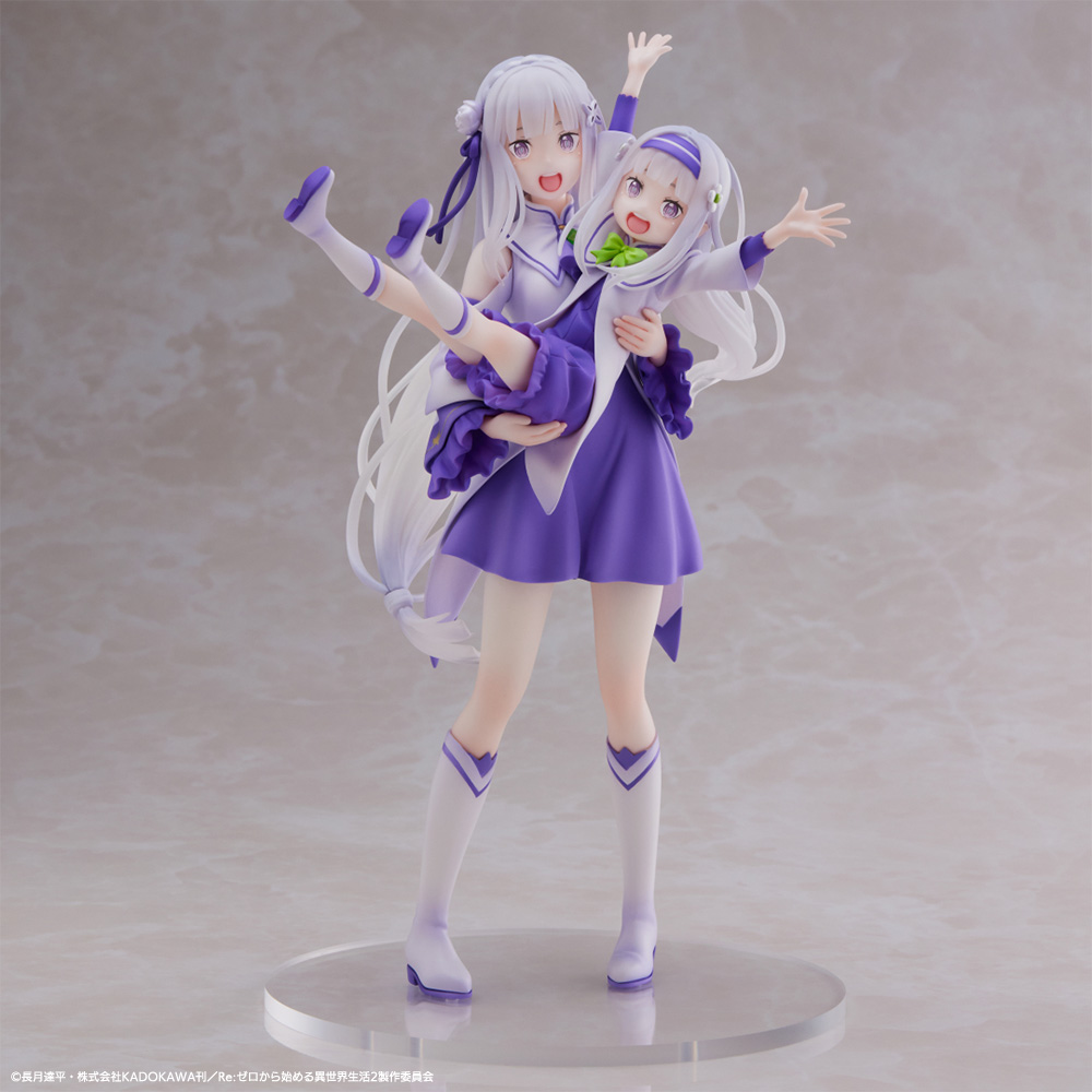 エスファイア　リゼロ　レム　ラム　エミリア　フィギュア　S-FIRE S-FIRE」からエミリア・レム・ラムのフィギュアを展示！セガ