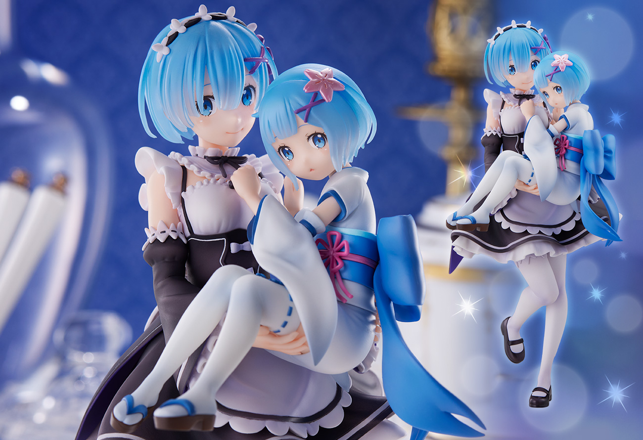 S-FIRE Re:ZERO -Starting Life in Another World- Figure Rem ＆ Childhood Rem